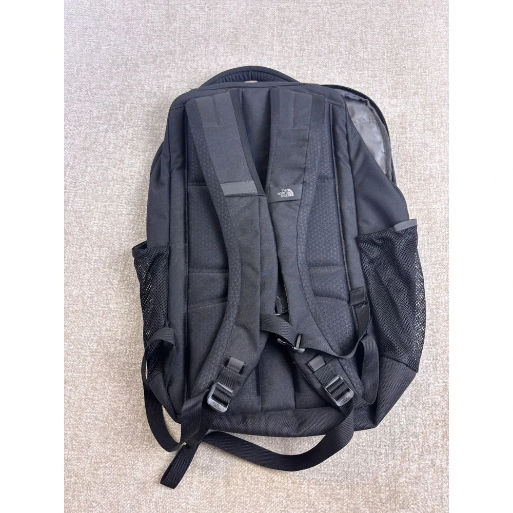 The North Face Stalwart Backpack Grey Black Novartis Logo Laptop Bag NF0A52S7